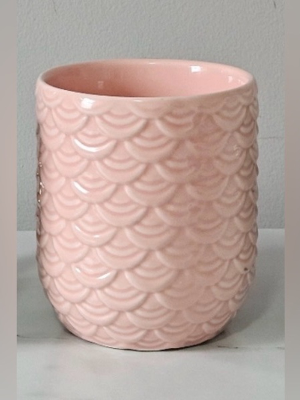 Ceramic Mermaid Tail Mug with Gold Handle. Pink or Blue. Pick One. - Picture 4 of 6